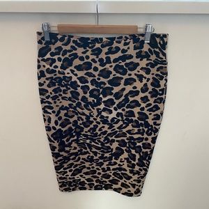 Jules & Leopold Leopard Stretch Skirt